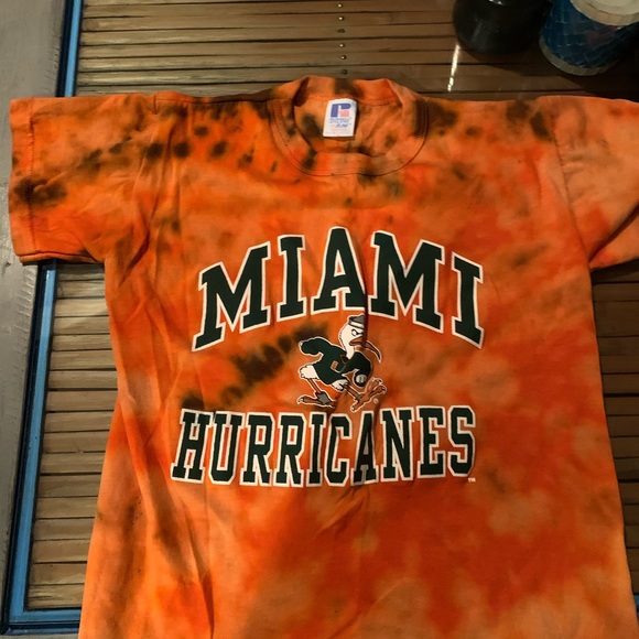 NWT Miami hurricanes tie dye short sleeve t shirt - Picture 7 of 16